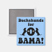 Aimant Dachshunds pour Obama (Recto/Verso)