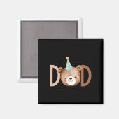 Aimant Dad Beary First Birthday Shirt Matching Family Out (Recto/Verso)