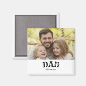 Aimant Dad Bold Text Est Personalized 20XX (Recto/Verso)