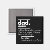Aimant Dad Dictionary Definition - Funny Fathers Day Gift (Recto/Verso)