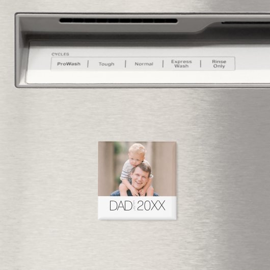 Aimant Dad Established Modern photo year design (In Situ (Lave-vaisselle))