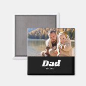 Aimant Dad Established White Typography (Recto/Verso)