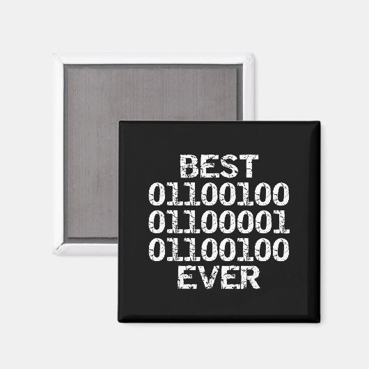 Aimant Dad Ever In Binary Code Software Engineer Father G (Recto/Verso)