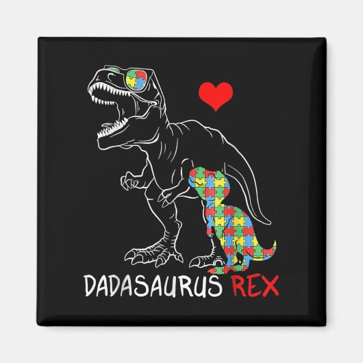 Aimant Dadasaurus Rex Autism (Devant)