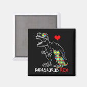 Aimant Dadasaurus Rex Sensibilisation à l'autisme Papa fi (Recto/Verso)