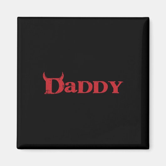 Aimant Daddy Devil Horn Lazy Costume d'Halloween Pap goth (Devant)
