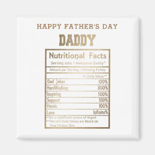 Aimant daddy informations nutritionnelles fête des pères