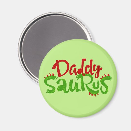 Aimant Daddy Saurus Dinosaur Lettres (Recto/Verso)