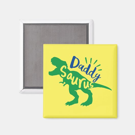 Aimant Daddy Saurus T-Rex Silhouette (Recto/Verso)