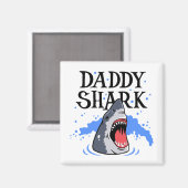 Aimant Daddy Shark - Grand Blanc (Recto/Verso)