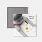 Aimant Daddys Petite Fille Je T'Aime Papa Je T'Envie (Recto/Verso)