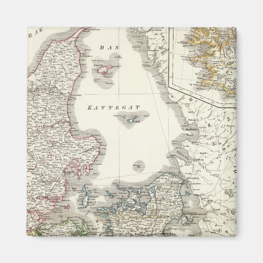 Aimant Daenemark, île - Danemark, Islande (Devant)