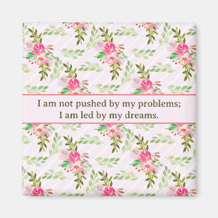 Aimant d'affirmation Fleurs et Feuilles