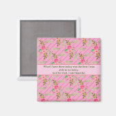 Aimant d'affirmation Fleurs et Feuilles (Recto/Verso)