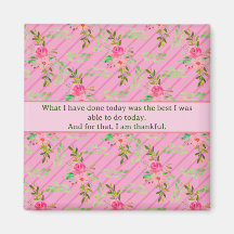 Aimant d'affirmation Fleurs et Feuilles