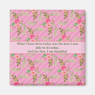 Aimant d'affirmation Fleurs et Feuilles