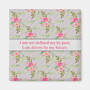 Aimant d'affirmation Fleurs et Feuilles