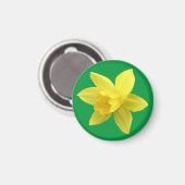 Aimant Daffodique jaune sur vert (Recto/Verso)