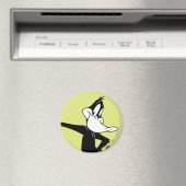 Aimant DAFFY DUCK™ penché contre un mur (In Situ (Lave-vaisselle))