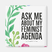 Aimant d'agenda féministe (Devant)