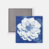 Aimant Dahlia - Cyanotype numérique (Recto/Verso)