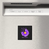 Aimant Daisy Butterfly Purple Ribbon (In Situ (Lave-vaisselle))