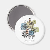 Aimant Daisy Doodle In Ink and Watercolor (Recto/Verso)