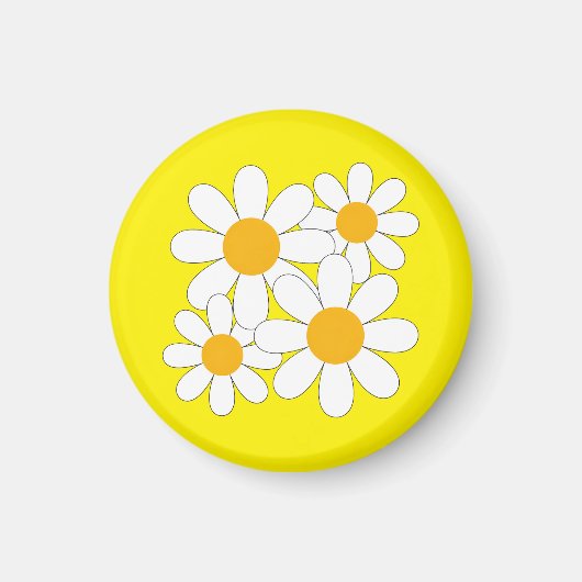 Aimant Daisy Lumineuse et Audacieuse (Devant)