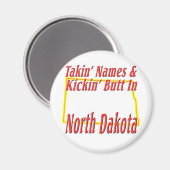 Aimant Dakota du Nord - Kickin' Butt (Recto/Verso)