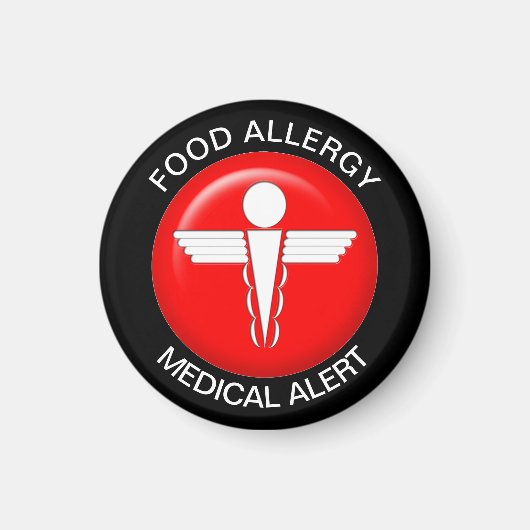 Aimant d'alerte d'allergie alimentaire (Devant)