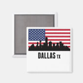 Aimant Dallas américain TX (Recto/Verso)