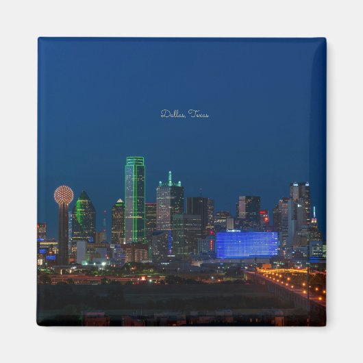 Aimant Dallas, Texas, photo de paysage urbain, (Devant)