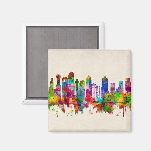 Aimant Dallas Texas Skyline (Recto/Verso)
