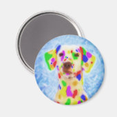 Aimant Dalmatie arc-en-ciel (Recto/Verso)