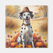 Aimant Dalmatie En Automne Laisse L'Art Thanksgiving (Devant)