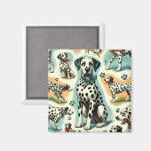 Aimant Dalmatie mignonne (Recto/Verso)