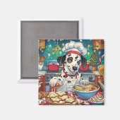 Aimant Dalmatie : Noël festif (Recto/Verso)