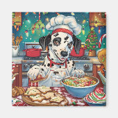 Aimant Dalmatie : Noël festif (Devant)