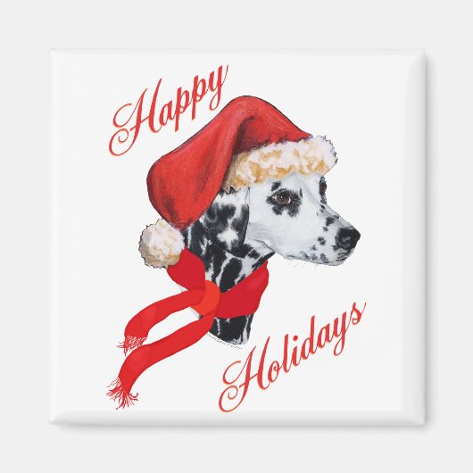 Aimant Dalmatien Joyeuses Fêtes (Devant)