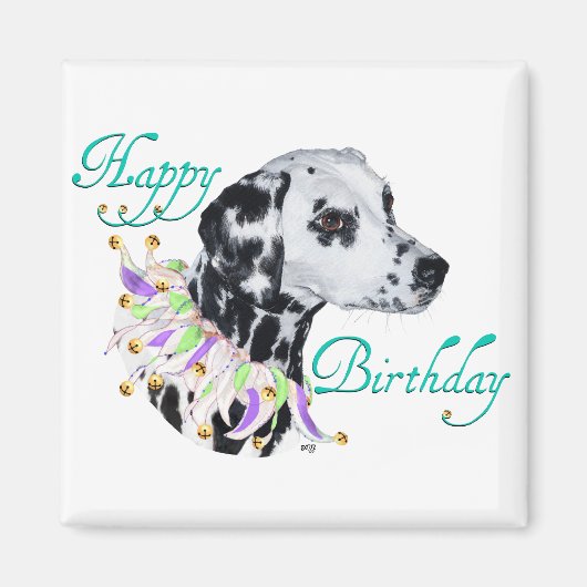 Aimant Dalmatien Joyeux Anniversaire (Devant)