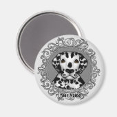 Aimant Dalmatien Orné (Recto/Verso)