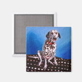 Aimant Dalmatien sur coussin rustique 2011 (Recto/Verso)