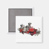 Aimant Dalmations Pompiers (Recto/Verso)