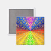 Aimant Damas arc-en-ciel d'or (Recto/Verso)