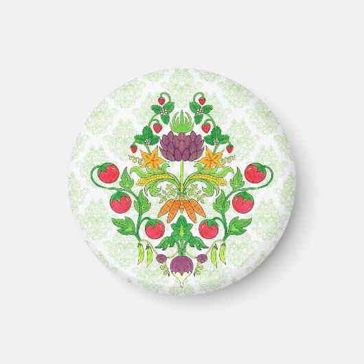 Aimant Damas du marché agricole (Devant)