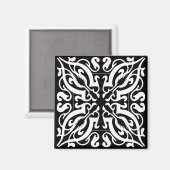 Aimant Damas NOIR & BLANC (Recto/Verso)