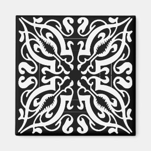 Aimant Damas NOIR & BLANC