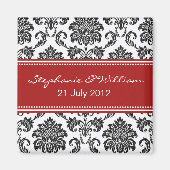 Aimant Damas noir & blanc Enregistrer l'aimant Date (Devant)