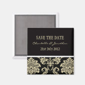 Aimant Damas Noir Enregistrer l'aimant Date (Recto/Verso)