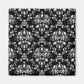 Aimant Damas noir et blanc (Devant)